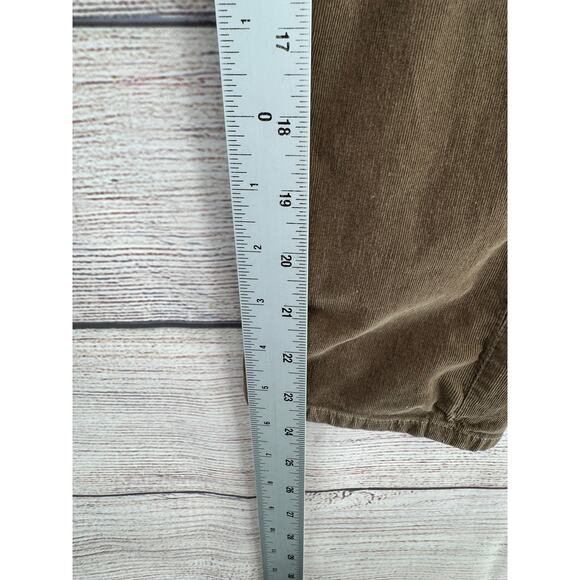 AG Adriano Goldschmied Theory Slim Khaki Crop Corduroy Pants Womens 26 Brown - Picture 11 of 11
